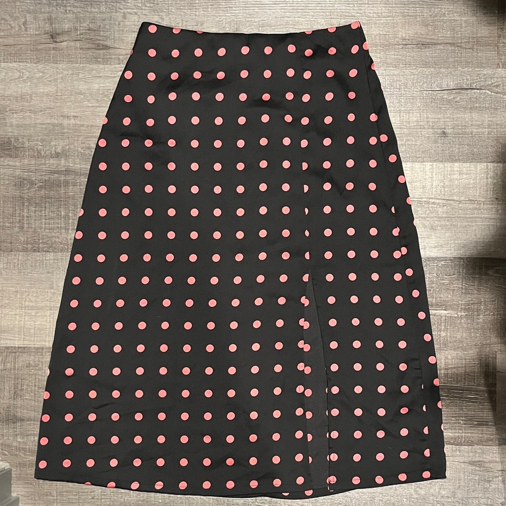 Polka Dot Women's Skirt - Black and Pink